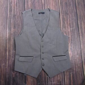 Suit Vest HISDERN Mens S Gray Solid 3 Piece Belted Formal Waistcoat Wedding